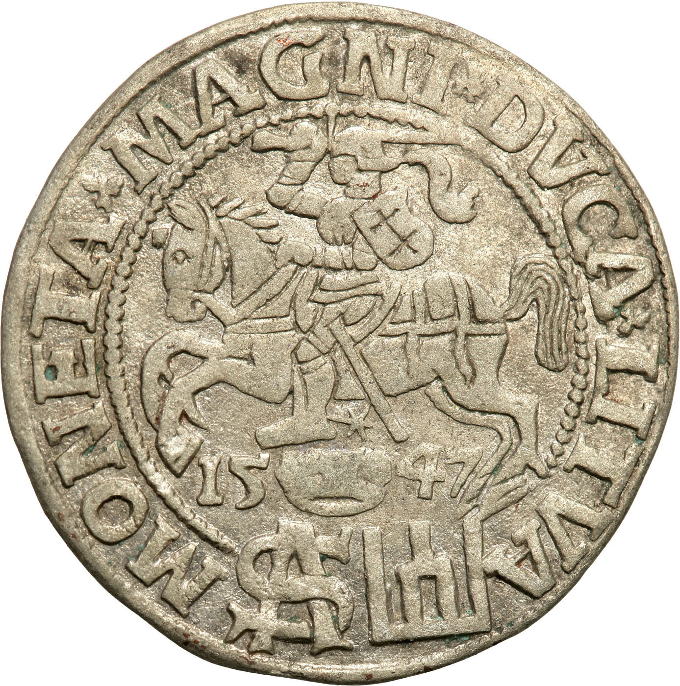 Zygmunt II August. Grosz na stopę polską 1547, Wilno